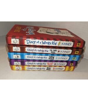 Lot 5 Diary Of A Wimpy Kid Hardcover Teen Books Never Read Jeff Kinney Mint